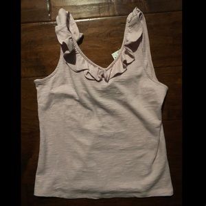 GAP PINK RUFFLE TANK (NWT)
